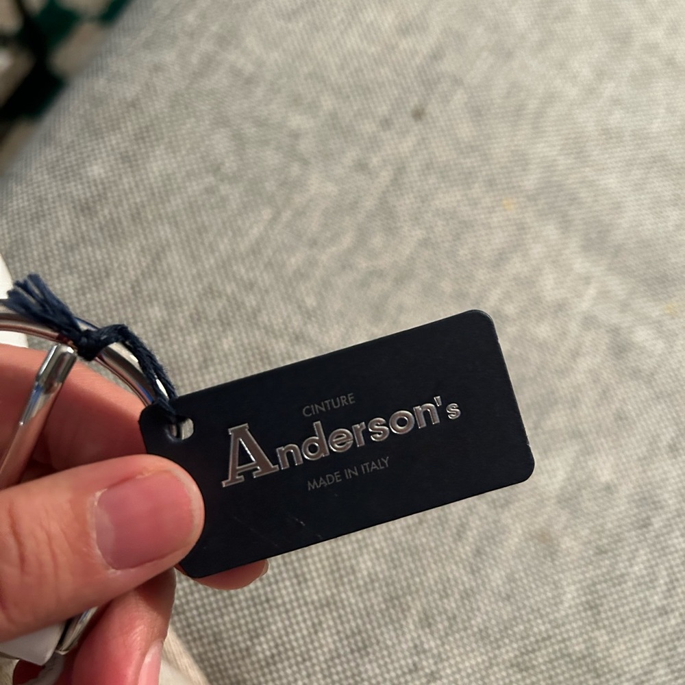 ANDERSON LEATHER white belt NWT made in italy